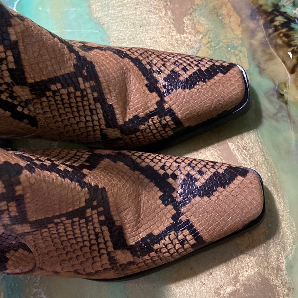 Zara Snake Embossed Booties - Picture 13 of 13